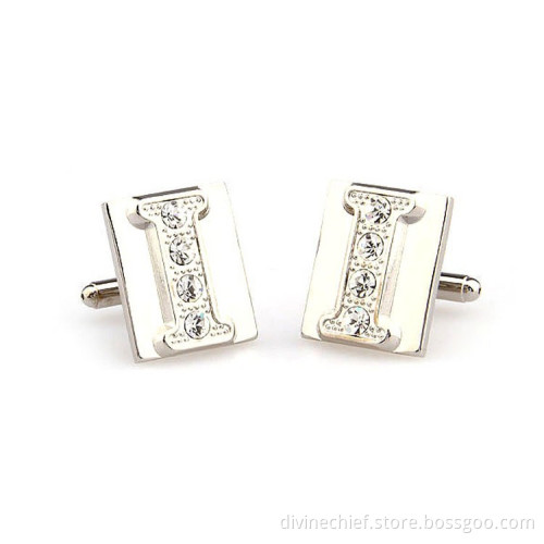 Plating White Steel Metal Cufflinks, Wholesale Mens Cufflinks For Shirt